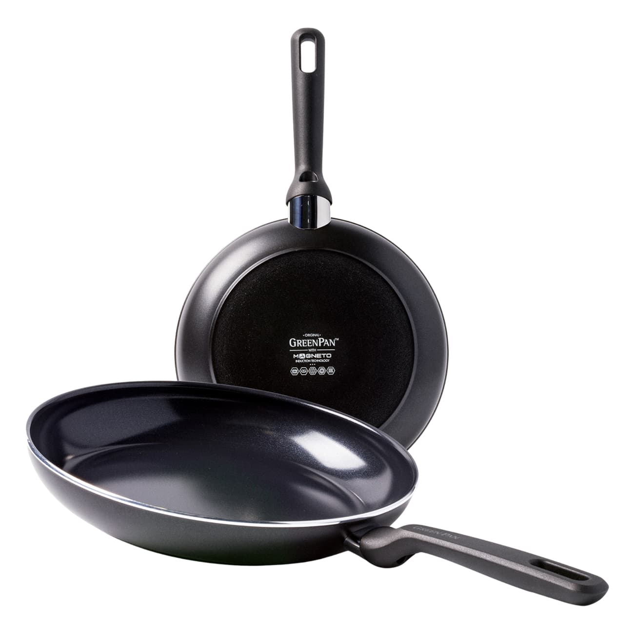 GreenPan Memphis (CC001663-001) | Pfannen-Set | 24 cm und 28 cm | Spülmaschinengeeignet | Keramik-Antihaftbeschichtung | geeignet für Induktion |