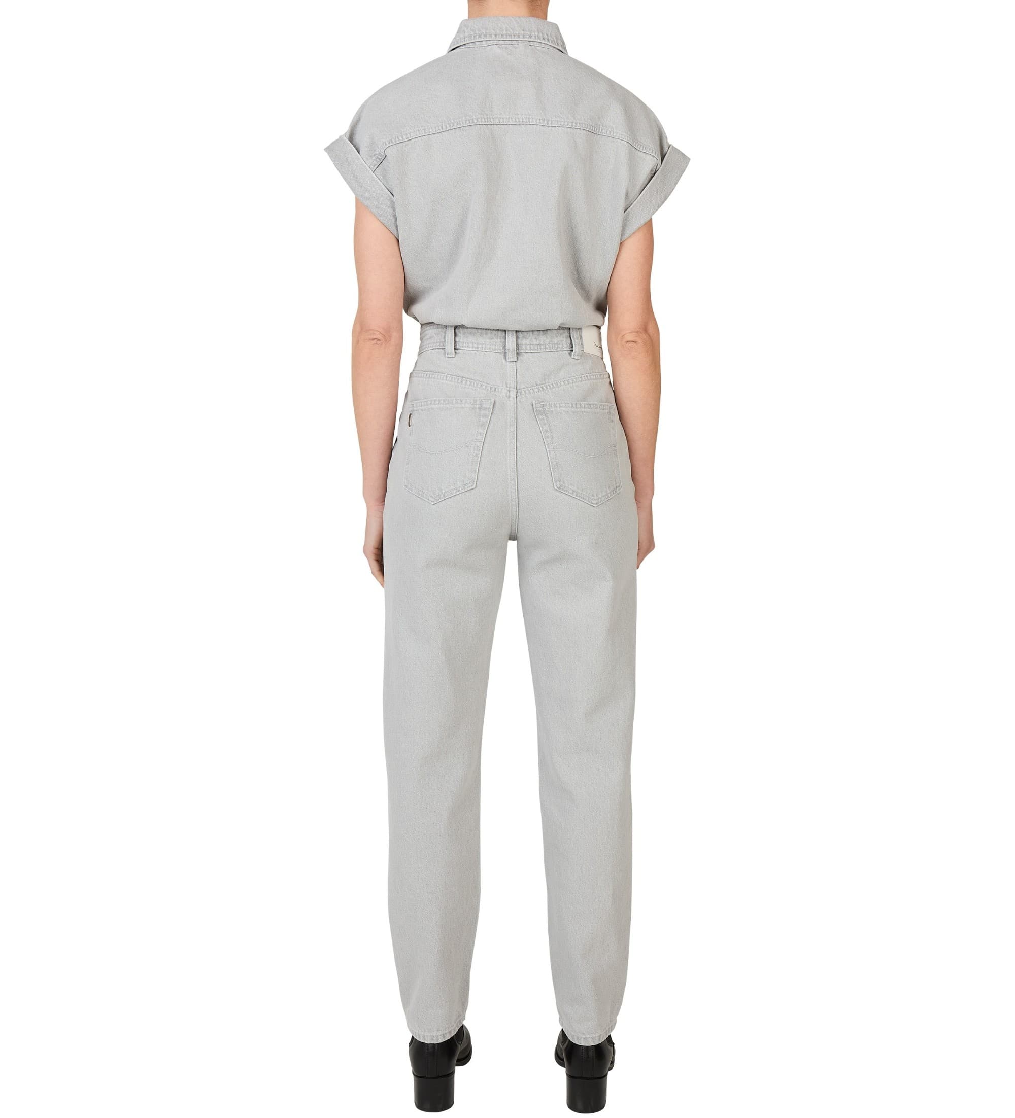 Pepe Jeans für Damen. PL230496 Jenna Grauer Jumpsuit (XS), Lässig, Baumwolle, Kurzarm, Nachhaltig