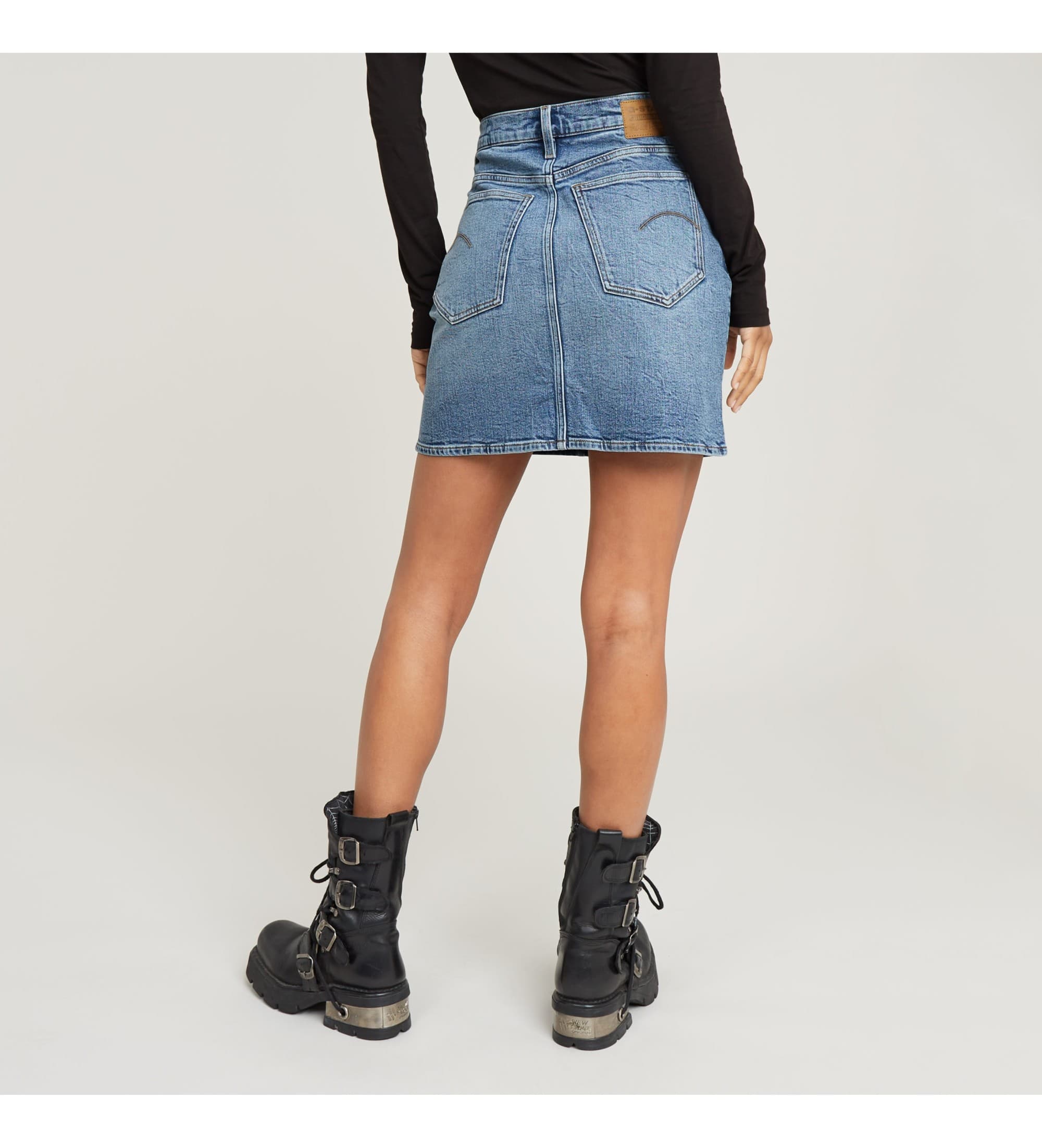G-Star für Damen. D24387-D930-H078 Minirock Viktoria kurz blau (27), Lässig, Denim, Bio-Baumwolle, Nachhaltig