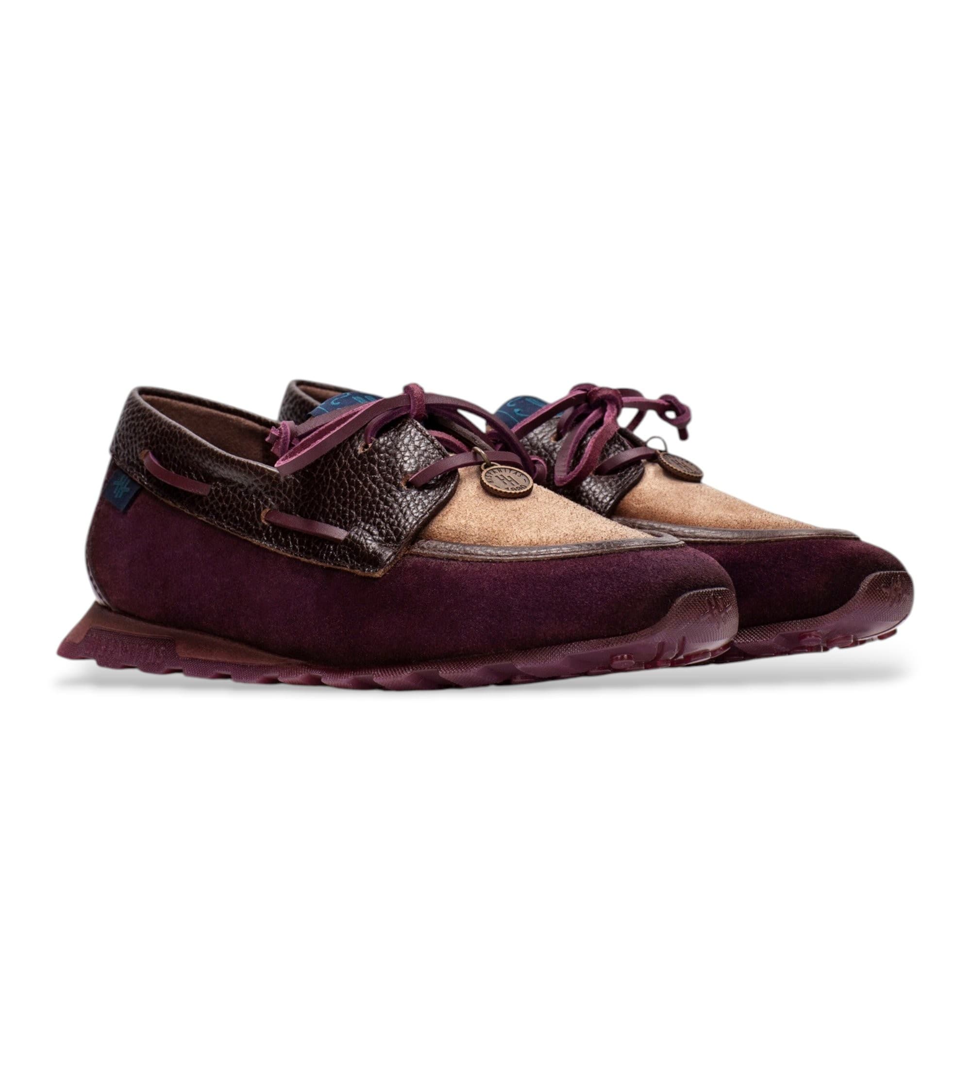 Hispanitas für Damen. CHI264908 Zinnia Lederschuhe bordeauxrot (38), 1 bis 3 cm, Schnürsenkel, Lässig
