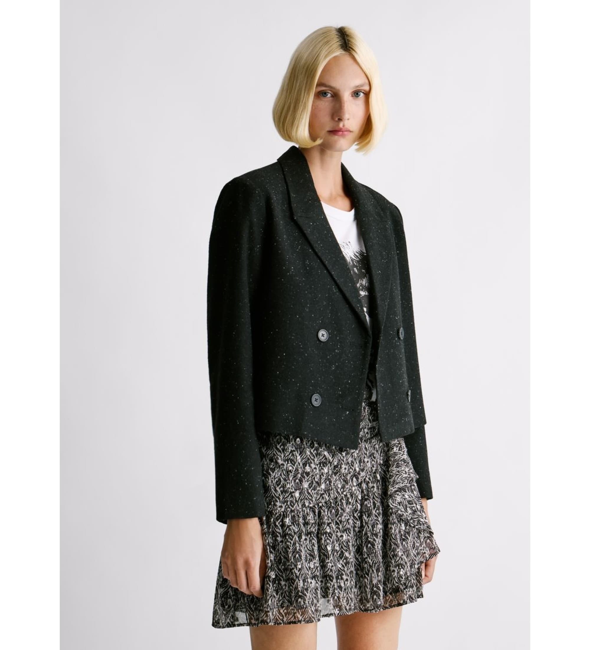 Pepe Jeans für Damen. PL4024385 Blazer Rachel schwarz (M), Lässig, Polyester
