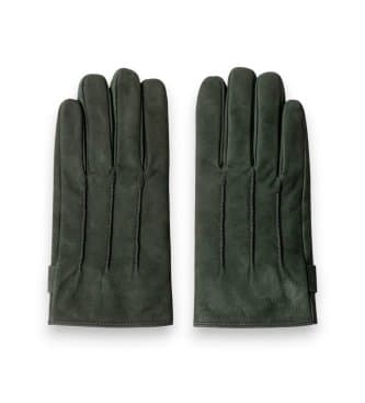 Hackett London für Herren. HM0400134 Commuter Nubuck Touch leather gloves in green (L), Lässig, Grün, Klassisch, Leder
