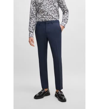 HUGO für Herren. 50495630 Marineblaue Anzughose (46), Lässig, Party, Klassisch, Polyester