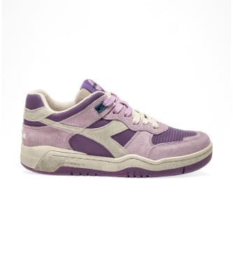 Diadora für Damen. 201181299 Leder Turnschuhe B.560 Provence lila (36), Wohnung, Schnürsenkel, Lässig, Flieder