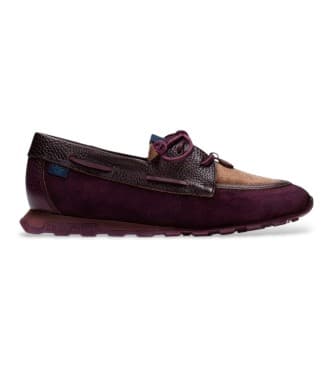 Hispanitas für Damen. CHI264908 Zinnia Lederschuhe bordeauxrot (38), 1 bis 3 cm, Schnürsenkel, Lässig