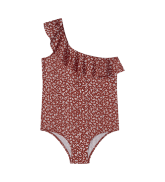 Pepe Jeans für Mädchen. PGB10411 Leichter Badeanzug aus rotem Liberty-Stretchstoff (14años= 164cm), Strandbekleidung, Polyester, Kinderbekle