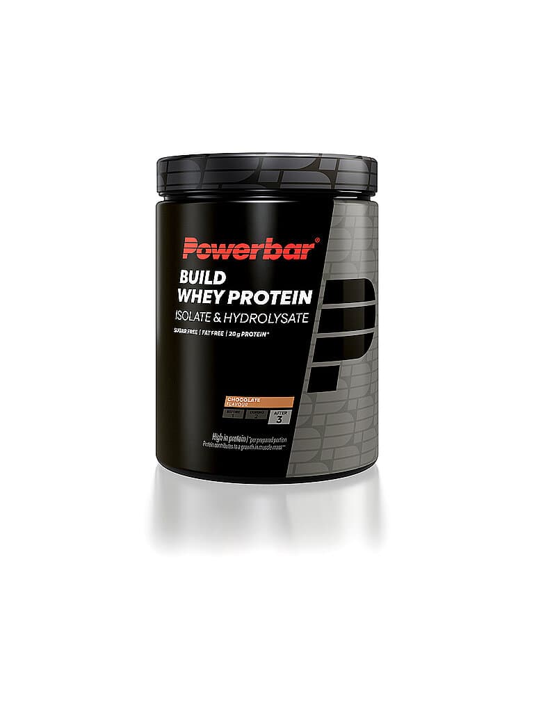 POWER BAR Getränkepulver Build Whey Protein Isolate & Hydroisolate Pulver 550g Schokolade bunt