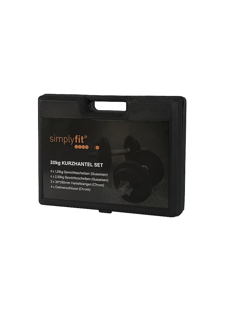 SIMPLY FIT Kurzhantel Set 20kg schwarz