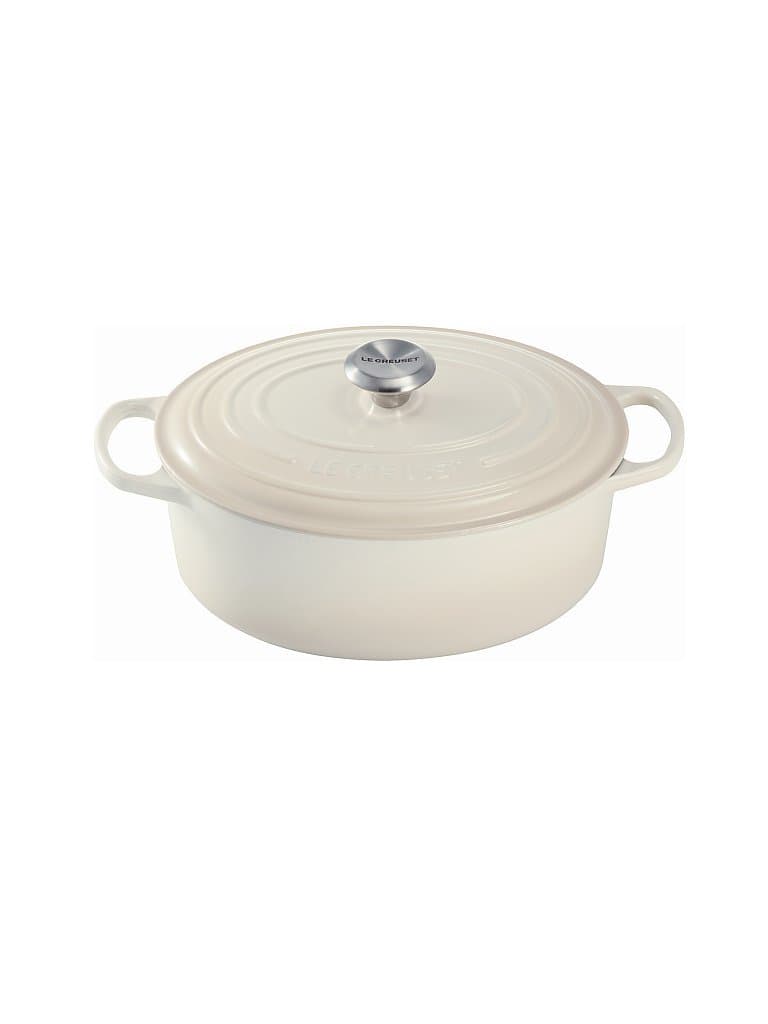 LE CREUSET Bräter oval SIGNATURE 31cm 6,3l Meringue creme