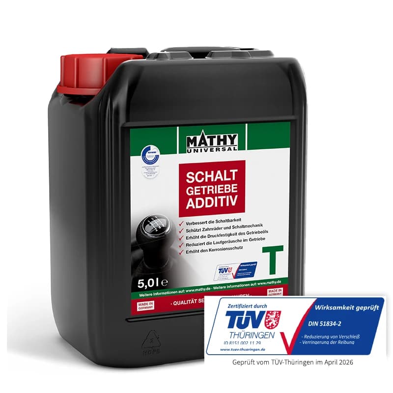 MATHY-T Schaltgetriebeöl Additiv - Zusatz für Getriebe- und Hypoid-Öle, 5,0 l