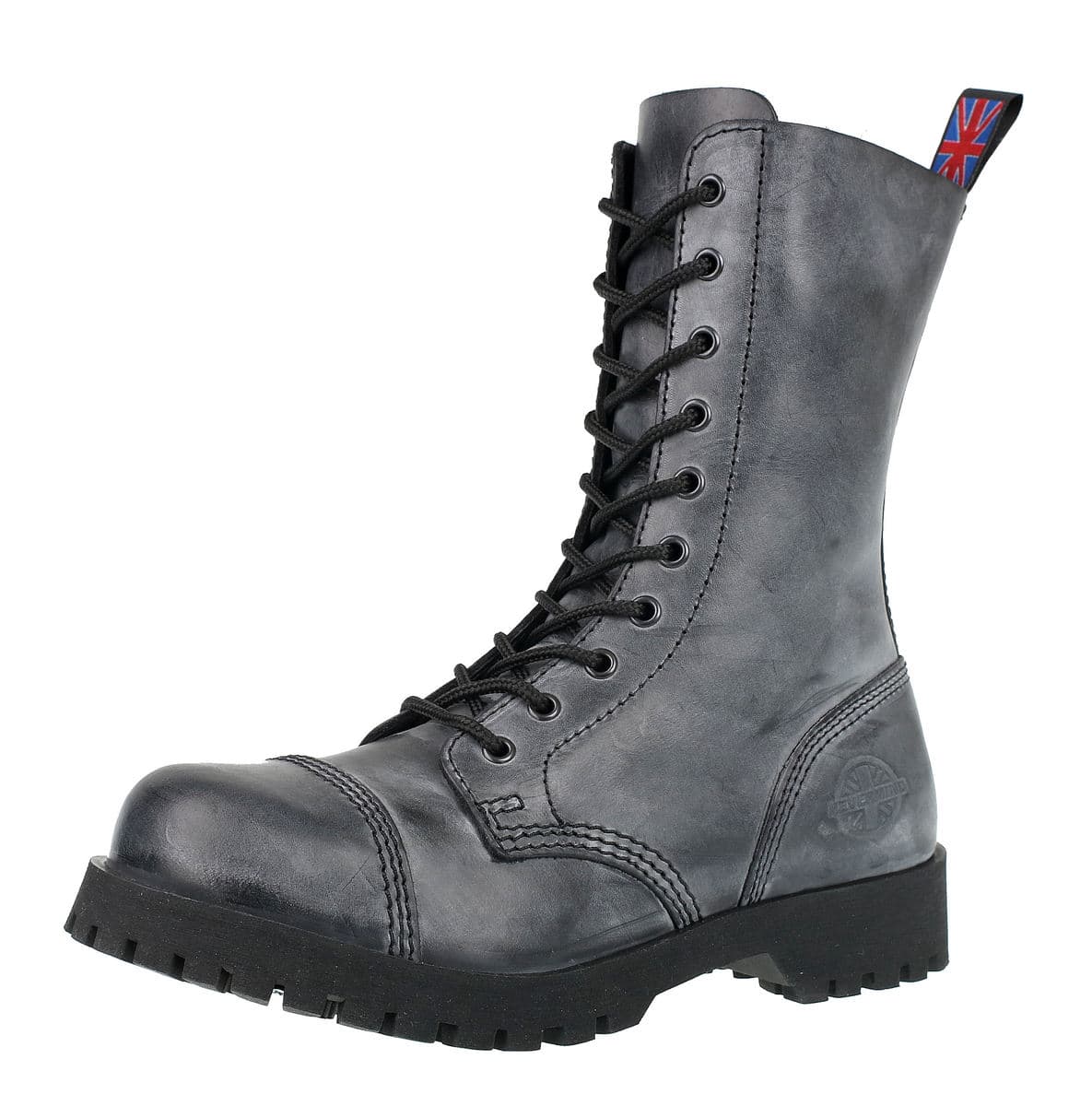 Schuhe NEVERMIND - 10 Lochblende - Schwarz Anthrax 42