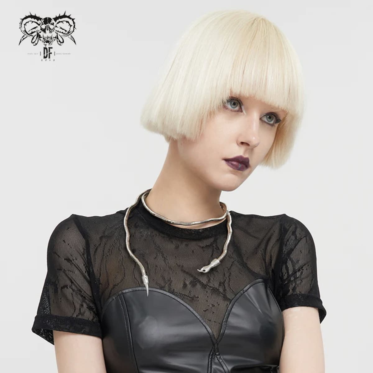 DEVIL FASHION - Hals- oder Armschlange - ''Reptiles' Silver Punk Snake