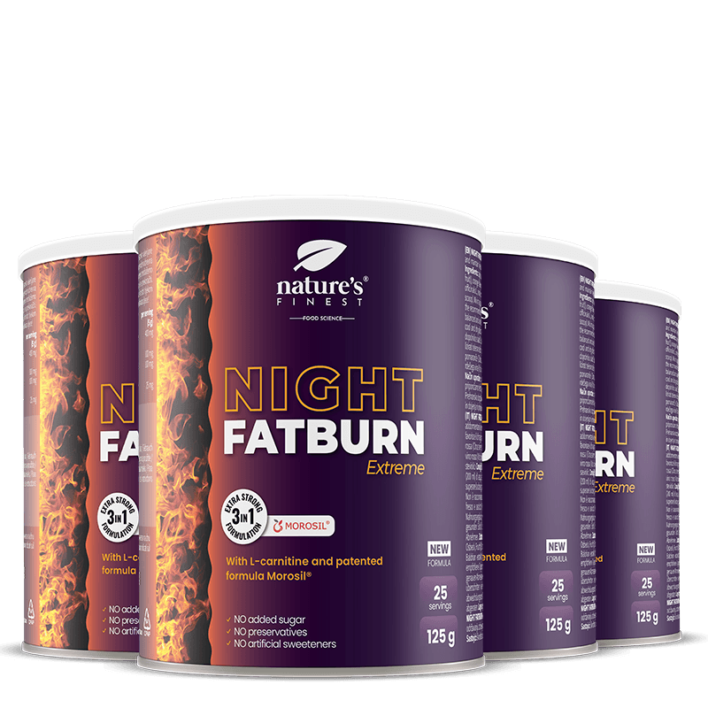 100% Morosil | 4x Night FatBurn Extreme von Nature's Finest | Beste Nacht-Schlankheitsprodukte im Vereinigten Königreich | Bio