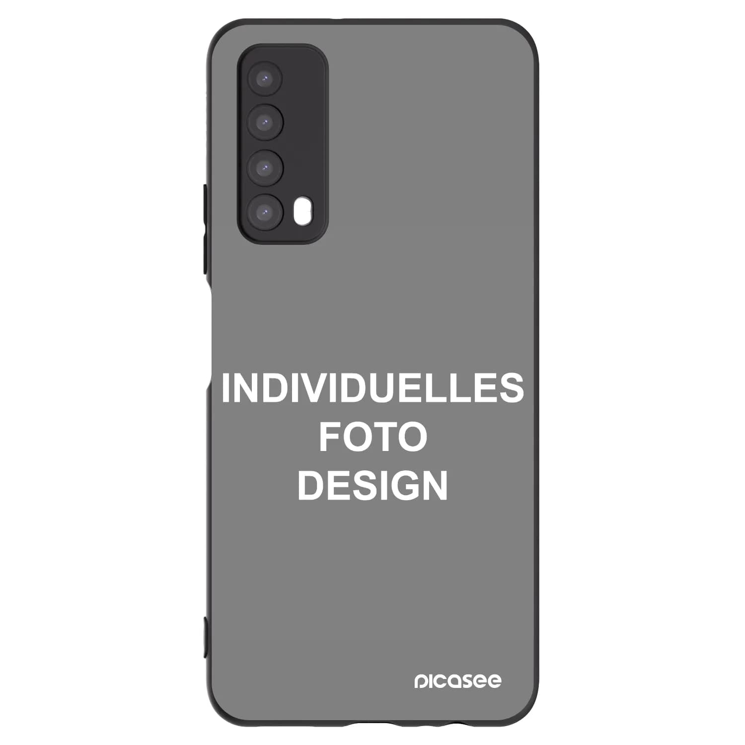 Huawei P Smart 2021 Hülle - Schwarzes Silikon - Individuelles Fotodesign