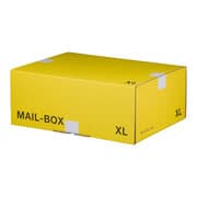 Versandkarton 460x333x174mm MAILBOX XL mit Steckverschluss wiederverschließbar gelb
