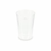 Mehrwegbecher Pfandbecher transparent PP Eichstrich 0,1 l O 5,5 cm, 40 Stk.