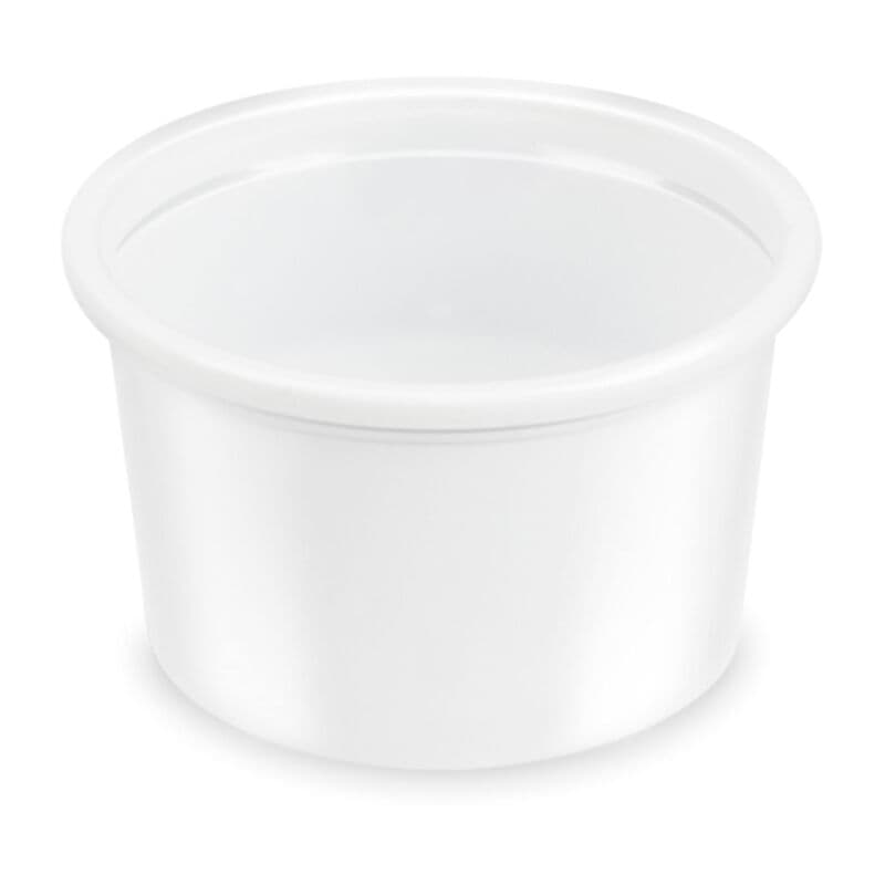 Dressingbecher Feinkostbecher weiß PP 30 ml mit O 46 mm 50 Stk.