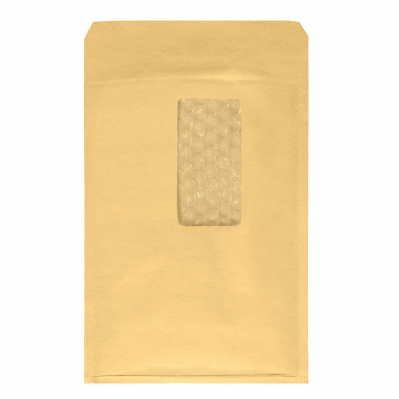 WIN Luftpolstertasche 4/D-14, 180x265mm, mit Fenster, für B5, braun