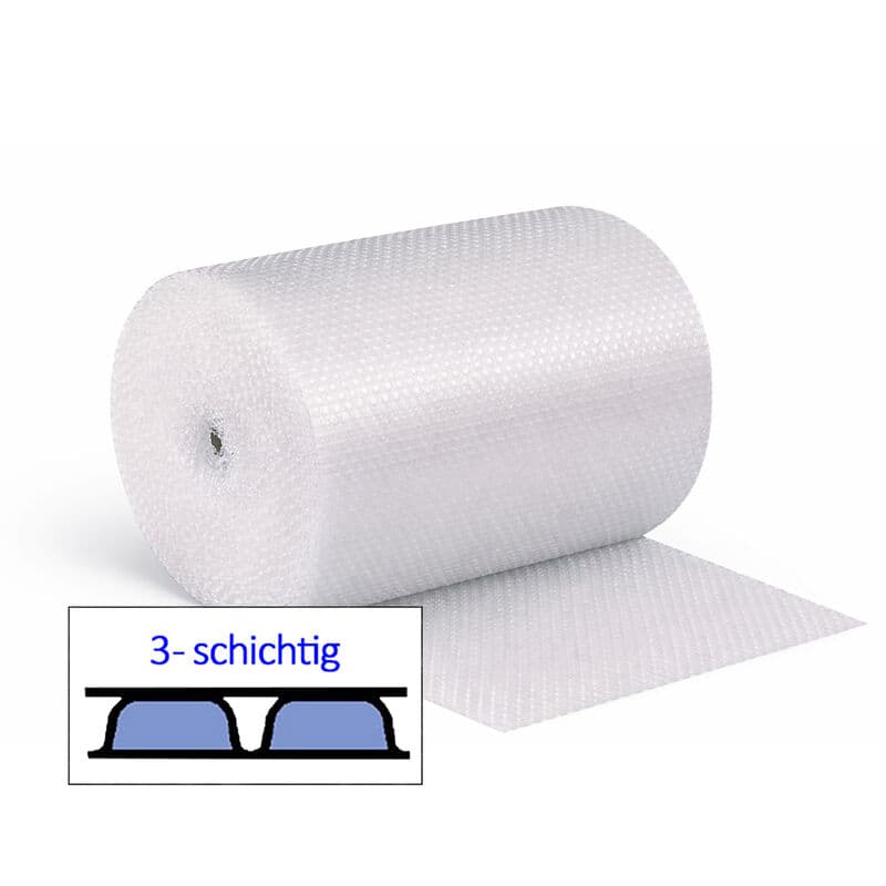 BubbleStar Luftpolsterfolie 150cm x 50m, beidseitig glatt 3-lagig