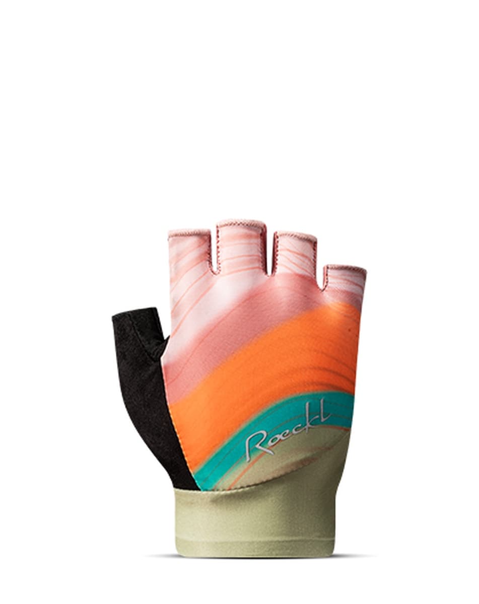 Roeckl Danis 2 Damen Fahrrad Handschuhe kurz fern grün/orange 2026 6.5