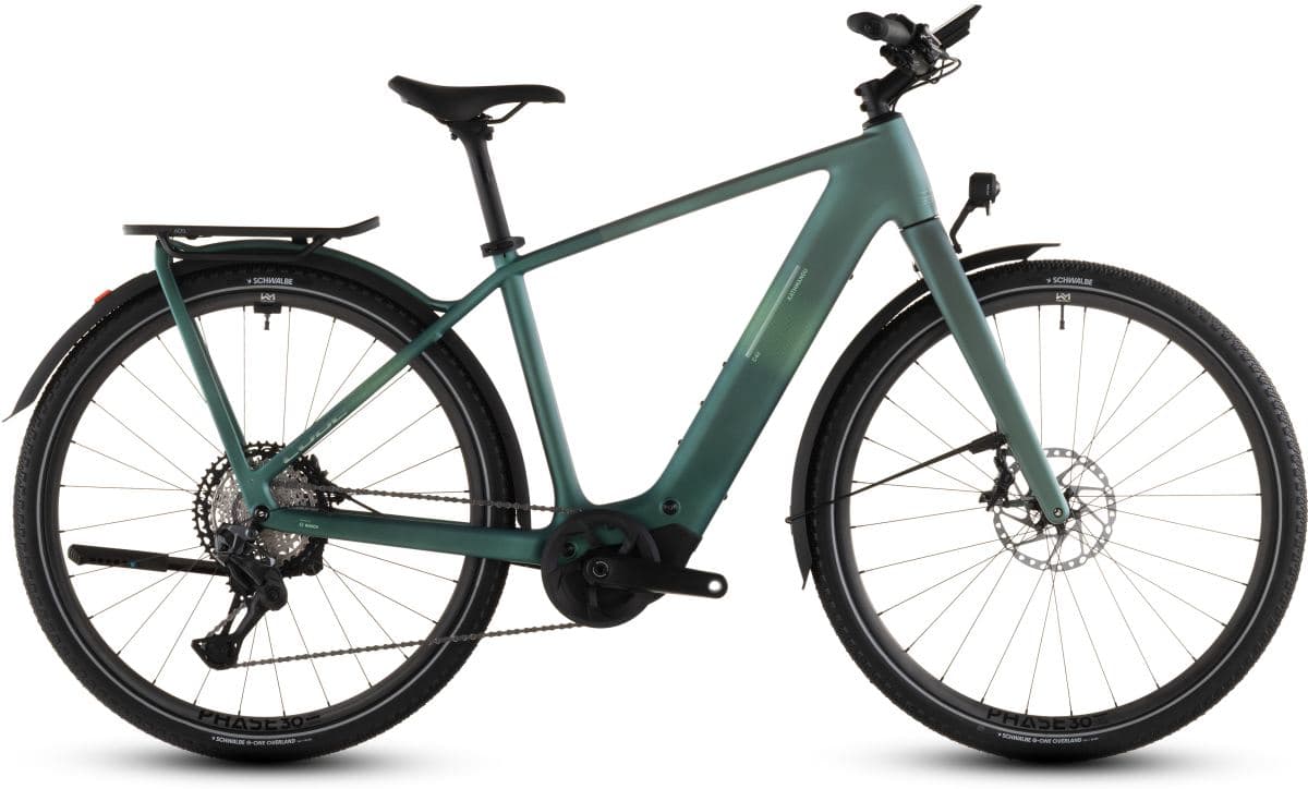Cube Kathmandu Hybrid C:62 SLT 400X 28' ' Carbon E-Bike Trekking Pedelec seafoam/chrome 2026 62cm (187-193cm) | E-Bikes