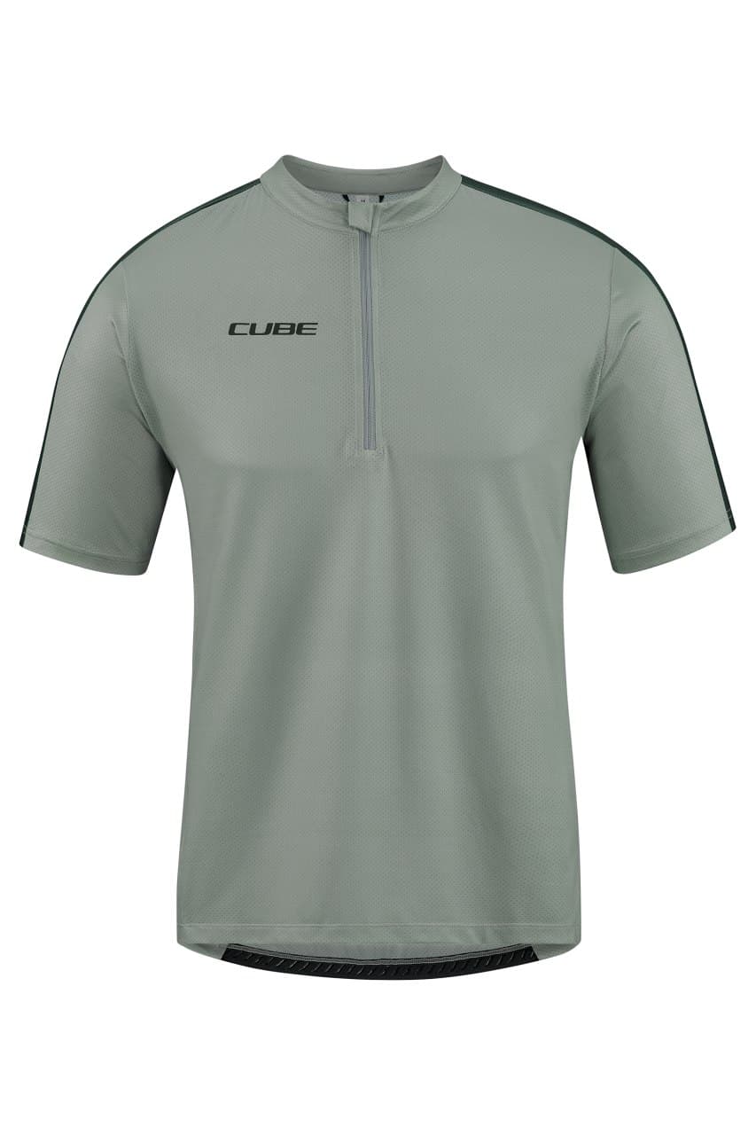 Cube ATX Cmpt Half Zip Fahrrad Trikot kurz grau 2024 S (44/46)