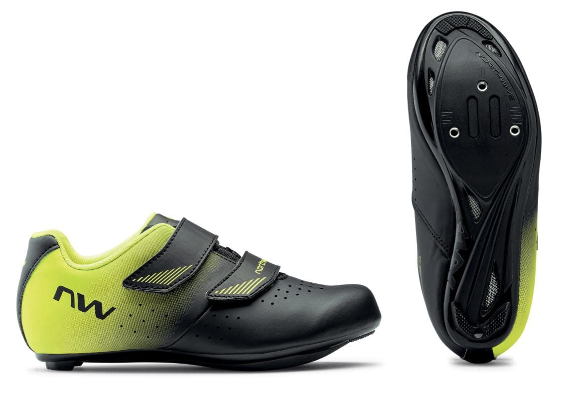 Northwave Core Junior Kinder Rennrad Fahrrad Schuhe fluo schwarz/gelb 2025 37