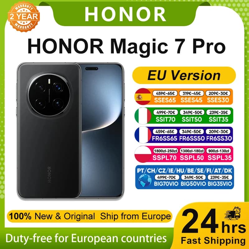 2026 NEUES HONOR Magic7 Pro 5G Smartphone Snapdragon 8 Elite 6,8'' 120Hz OLED-Display 100W Ladung Globale Version Honor Magic7 Pro Mobiltelefon IP69