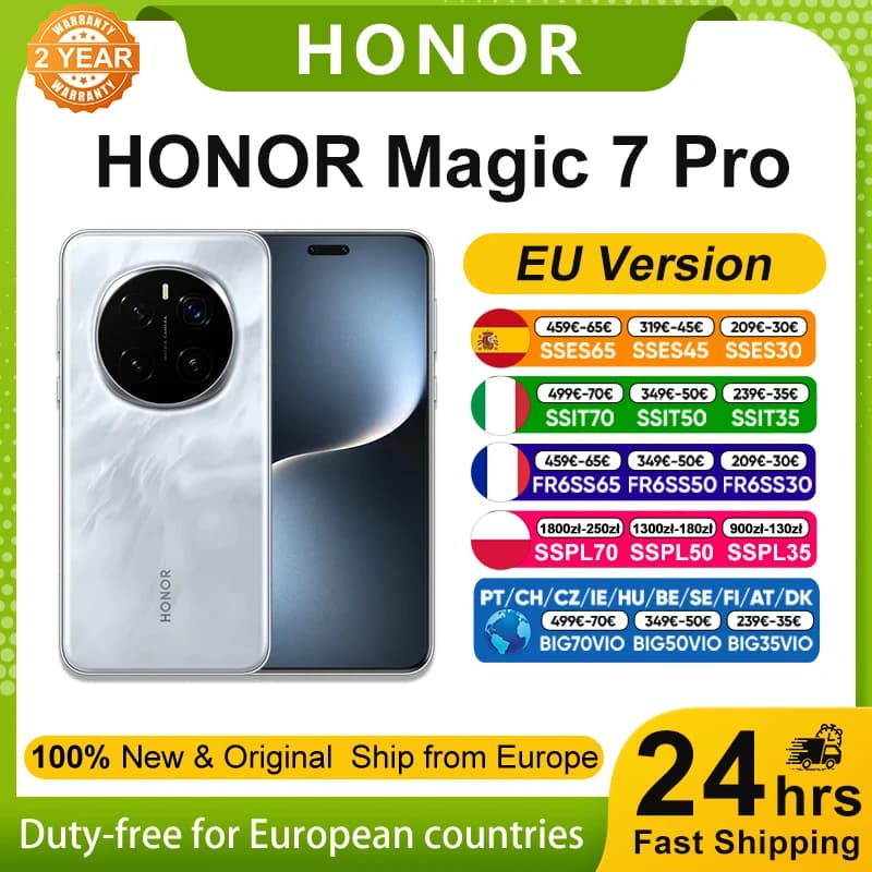 HONOR Magic7 Pro 5G Smartphone Globale Version, Snapdragon 8 Elite, 6,8'' 120Hz LTPO Display, 100W Ladung 2026 Neu