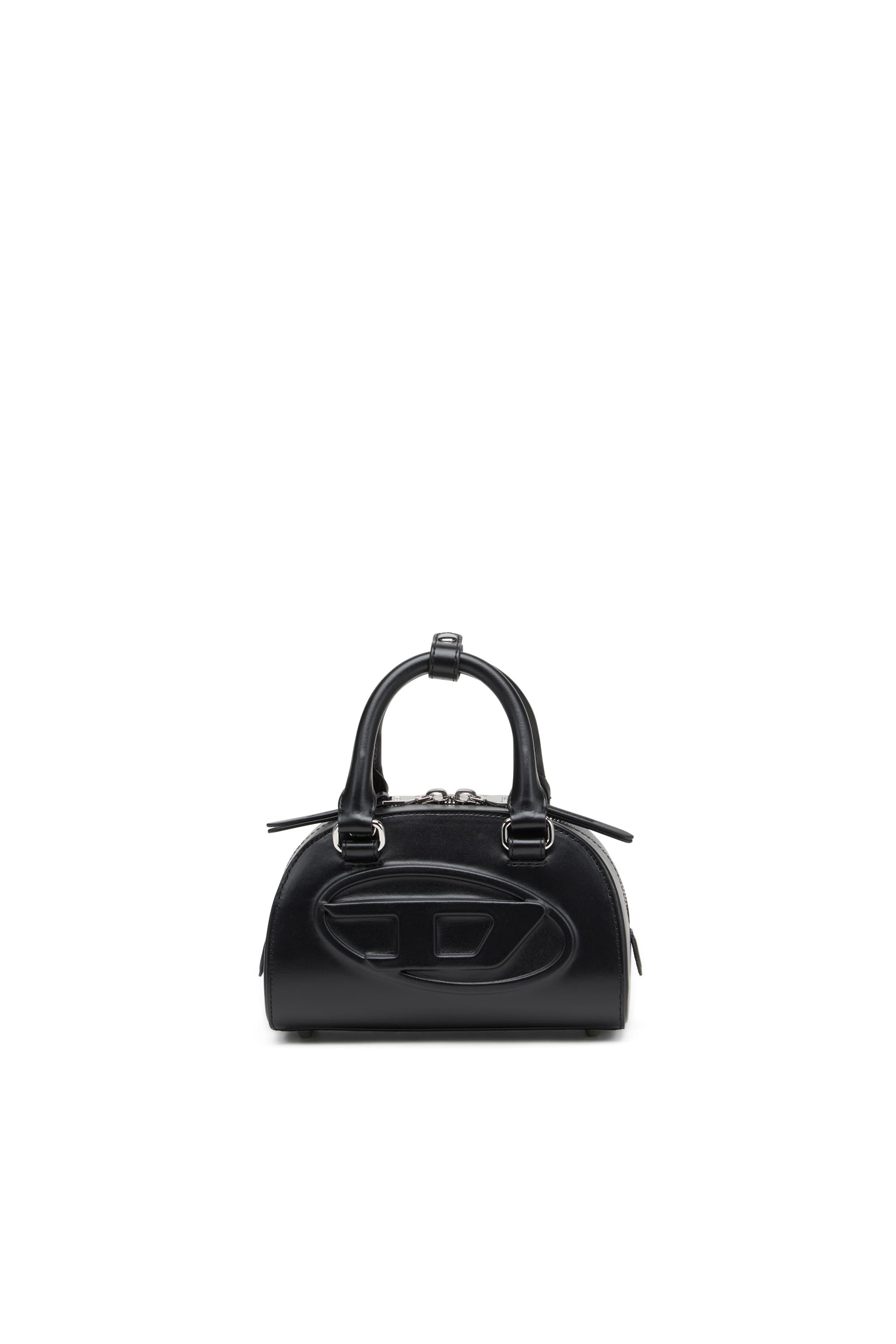 Diesel - 1DR Dome-Kleine-Bowling-Tasche aus Leder - Schultertaschen - Damen - Schwarz