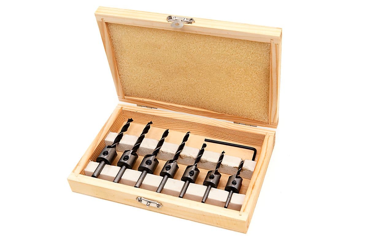 HBM 8-teiliger Holzbohrer-Satz, Senker-Bohrersatz Modell 1