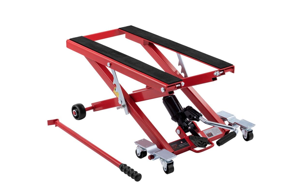 HBM universelle mobile Motorradhebebühne - rot