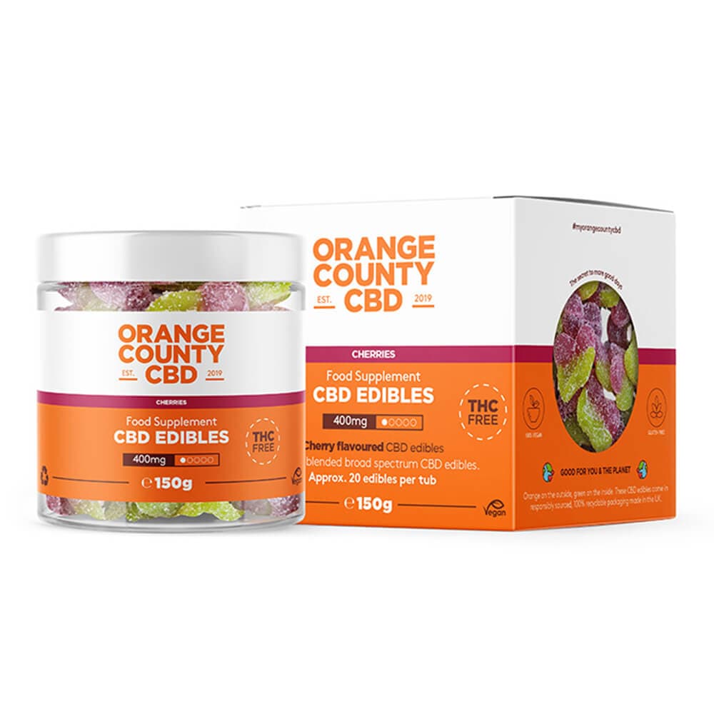 Orange County CBD Gummies Kirschen, 400 mg CBD, 150 g