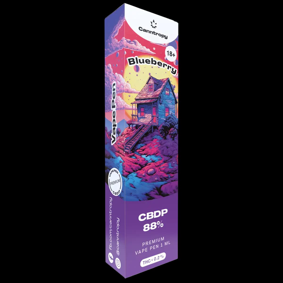 Canntropy CBDP Vape Pen Blueberry, CBDP 88% Qualität, 1 ml