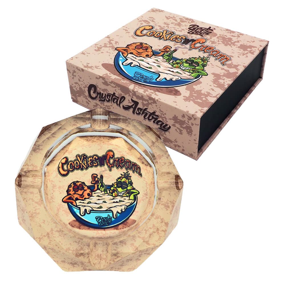 Best Buds Kristall Aschenbecher mit Geschenkbox Cookies and Cream