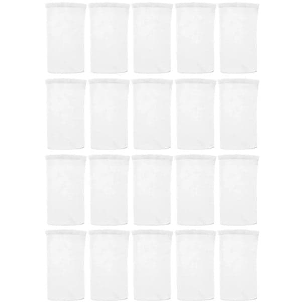 20 Stück Nylon Skimmersocken 22x13 cm Filterhülsen für Poolkorb Filterschutz Wasseraufbereitung Stauraum für Schmutz