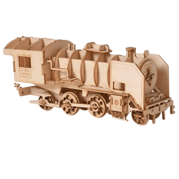 3D-Puzzle-Modell aus Holz, Dampflokomotive, DIY-Bausatz, Zug für Kinder und Erwachsene, kreatives Spielzeug, historisches Modell zum Zusammenbauen,