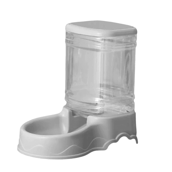 Automatischer Katzenfutterspender, 3,8 l große Schüssel mit Futterspender, separate Portion Tierfutter grau