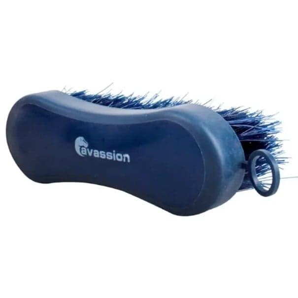 Blauer Gummibürste mit Borsten für die Pferdepflege Massagebürste zur Reinigung von Fell, Mähne und Schweif Entfernung von Flöhen und Zecken