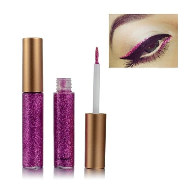 Bunter Glitzer-Eyeliner glühendes rosa