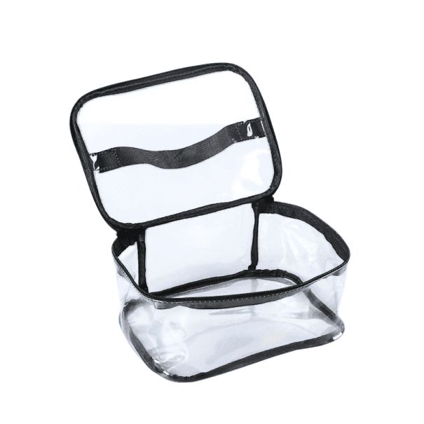 Durchsichtige wasserdichte Reißverschlusstasche 23 x 17 x 11 cm Aufbewahrungstasche für Spielzeug Kosmetik Kleidung Reiseorganizer aus PVC