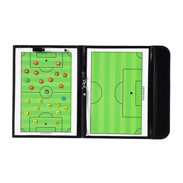 Faltbares magnetisches Taktikbrett, 53 x 31,5 cm, für Fußballtrainer, visuelle Spielplanung, Magnete in einer Tragetasche mit Reißverschluss