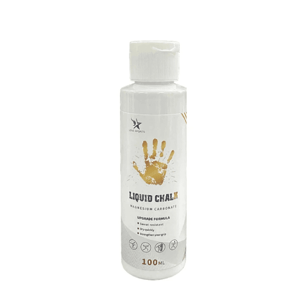 Flüssiges Magnesium 100 ml Anti-Rutsch für Gewichtheben, Klettern, Crossfit und Fitness Weißes Sportmagnesium für die Hände fürs Fitnessstudio