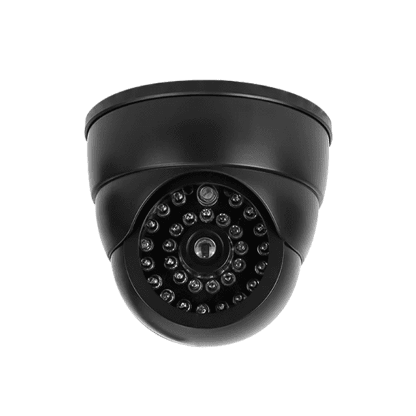 Gefälschte Sicherheitskamera CCD mit blinkender roter LED-Simulationskamerasystem Diebstahlsicherung für Zuhause und Büro schwarz