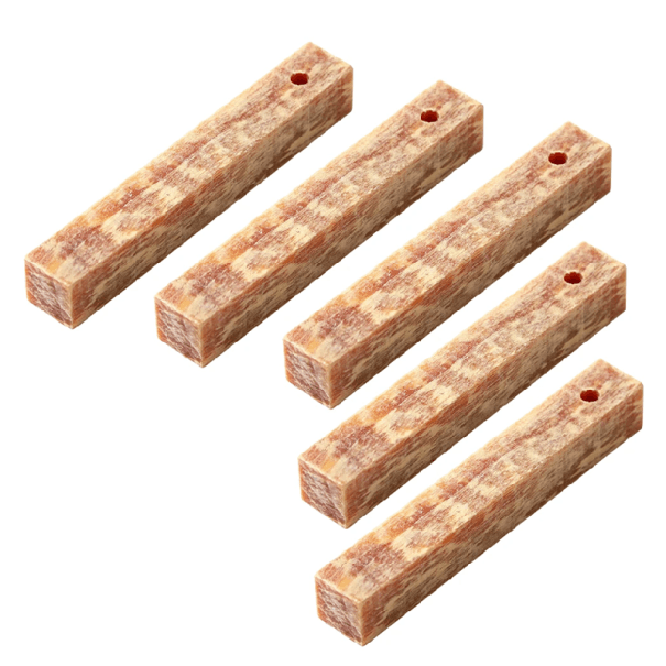 Kiefernholzblöcke in Kolophonium 5 Stück 10 x 1,5 x 1,5 cm Natürlicher Anzünder Holz zum Feuerentfachen Camping Grillen Kamin