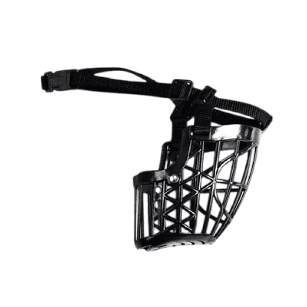 Maulkorb für Hunde 34–50 cm Verstellbarer Riemen für Hunde 7,5–10 kg Schnauze 6,5 x 10 cm Sicherer Spaziergangsmaulkorb gegen Beißen schwarz