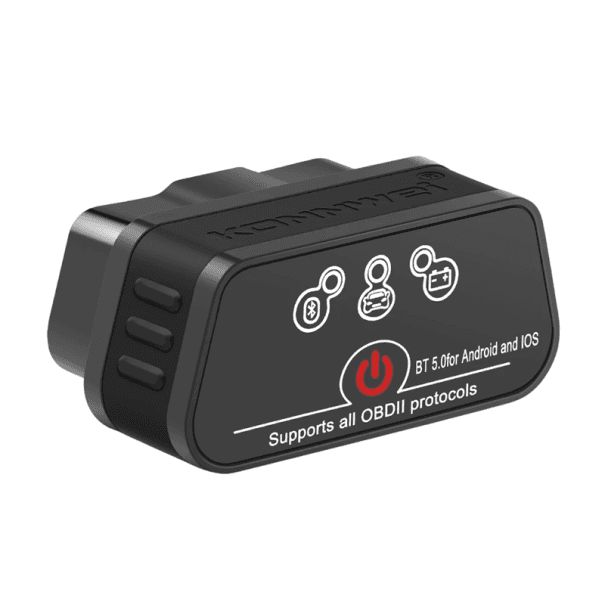 OBD2 Diagnosetool V1.5 Bluetooth 5.0 für Android und iOS Automatische Motorprüfung Fehlercodes lesen Fahrzeugdiagnose schwarz