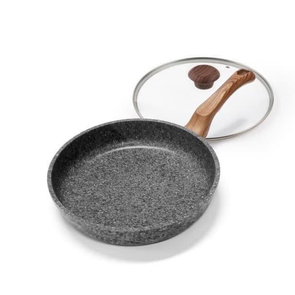 Pfanne mit Deckel und Marmoroberfläche 24 cm