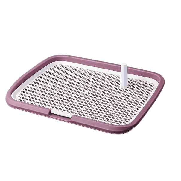 Plastik Hundetoilette 65x50 cm mit abnehmbarem Netz Wiederverwendbare Toilette für Haustiere Tierbedarf rosa