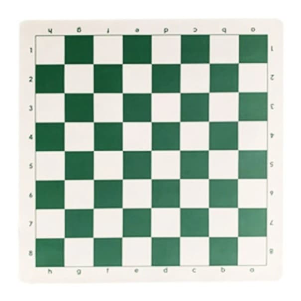 Rollschachbrett aus Leder, 34 x 34 cm, tragbare weiche Turniermatte, leichtes Trainingsschachbrett für Anfänger und Kinder grün